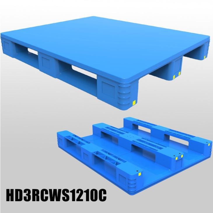 blue 1200 x 1000 solid top Rackable Plastic Pallets