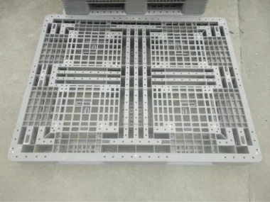 Grey Mesh Stacked Plastic Pallets