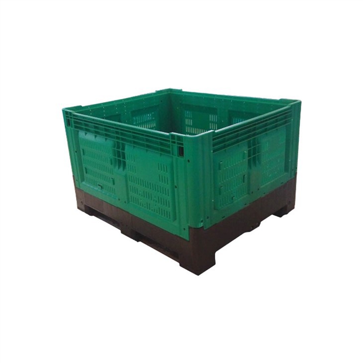 Grid plastic pallet moving boxes with lid